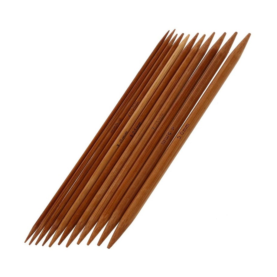 Stricknadel-Set aus Bambus mit 11 Größen - Bild 1