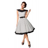 Premium Vintage Swing-Kleid weiß/schwarz - 50124 - Bild 3