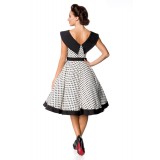 Premium Vintage Swing-Kleid weiß/schwarz - 50124 - Bild 4