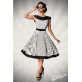 Premium Vintage Swing-Kleid weiß/schwarz - 50124 - Bild 7