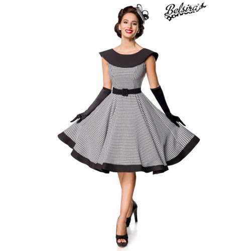 Premium Vintage Swing-Kleid schwarz/weiß - 50181 - Bild 1
