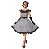 Premium Vintage Swing-Kleid schwarz/weiß - 50181 - Bild 2