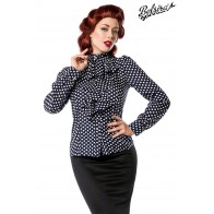 Rüschen Bluse blau/weiß - AT50007 - Bild 1