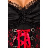 Premium Dirndl mit Bluse rot/schwarz - AT70000 - Bild 4