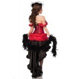 Saloon Girl Burlesque Kostüm schwarz/rot - AT80118 - Bild 3