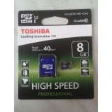 Toshiba micro SDHC, 8GB, UHS-1, mit Adapter, SDC008UHS1 - Bild 1